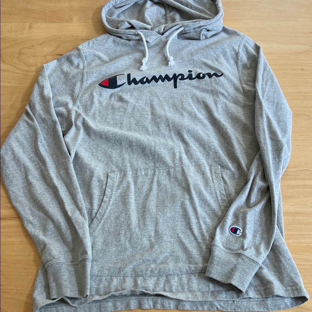 Champion Light Gray Pullover Hoodie